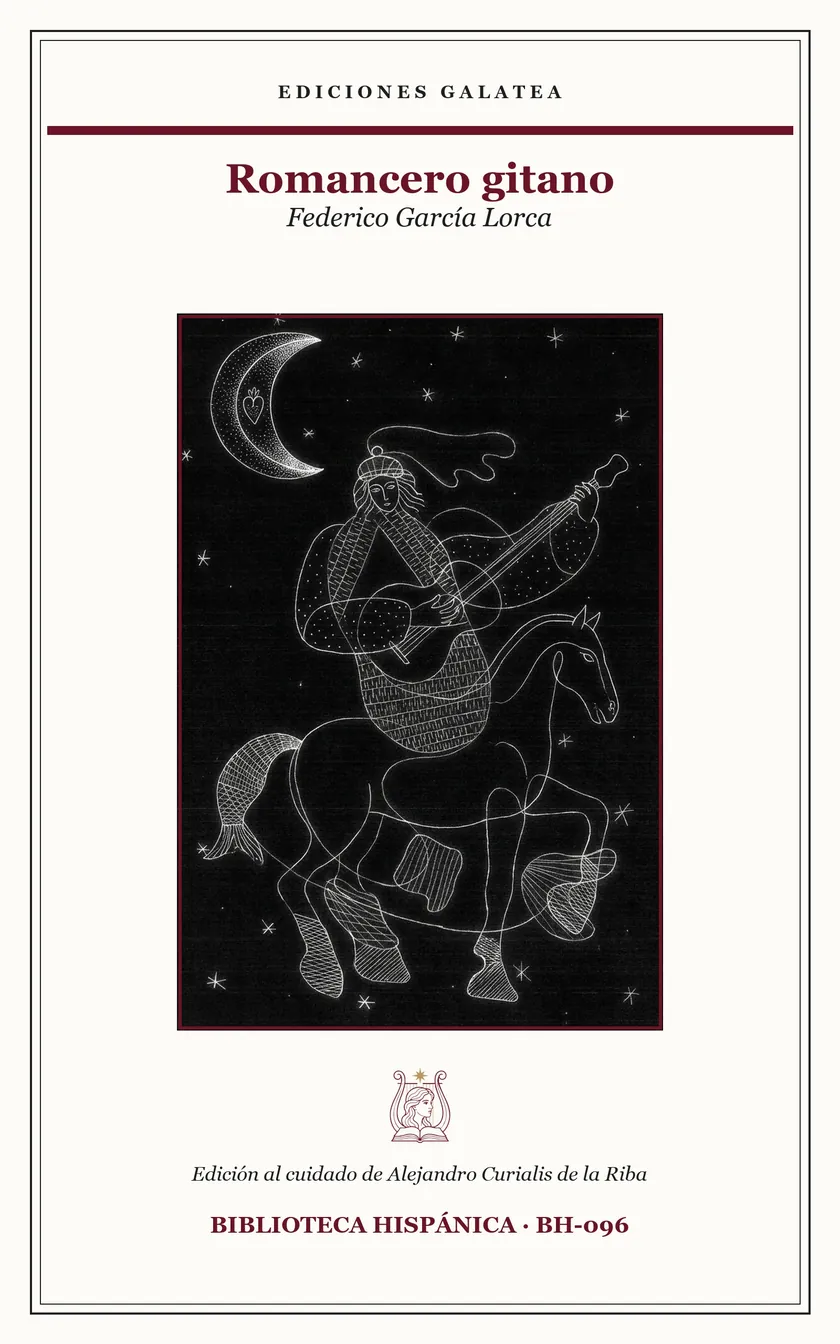 Cubierta de Romancero gitano, de Federico García Lorca, en Ediciones Galatea